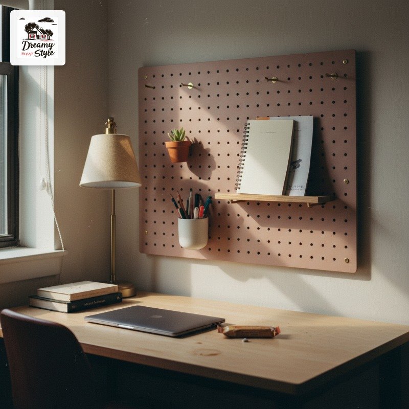 A DIY Pegboard Desk Organizer