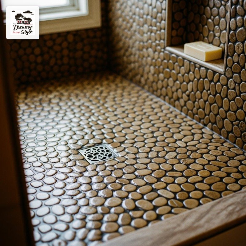 Stone and Pebble Textures That Make Shower Floors Feel Luxurious