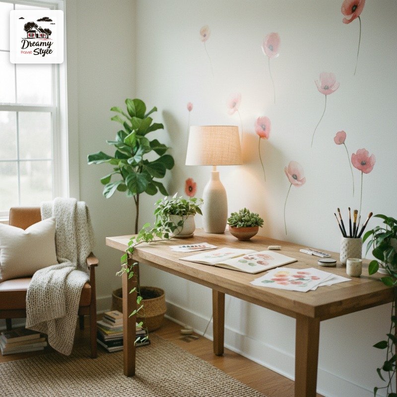 The Floral Accent Wall That Isn't Wallpaper
