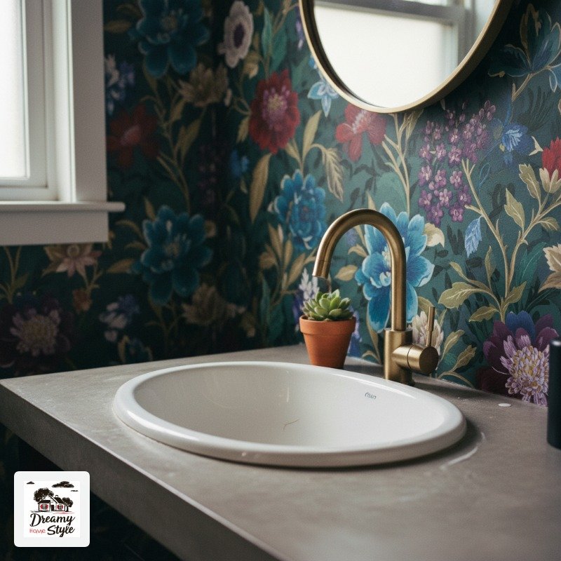 Floral Wallpaper in the Smallest Room You Own