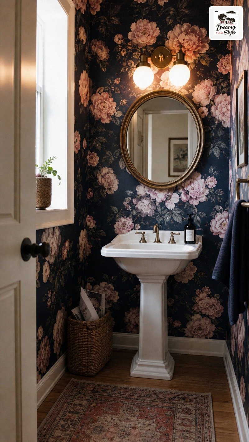 Floral Wallpaper in the Smallest Room You Own