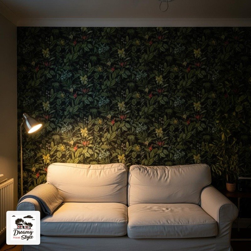 Botanical Wallpaper on One Wall: Maximum Drama, Minimum Commitment