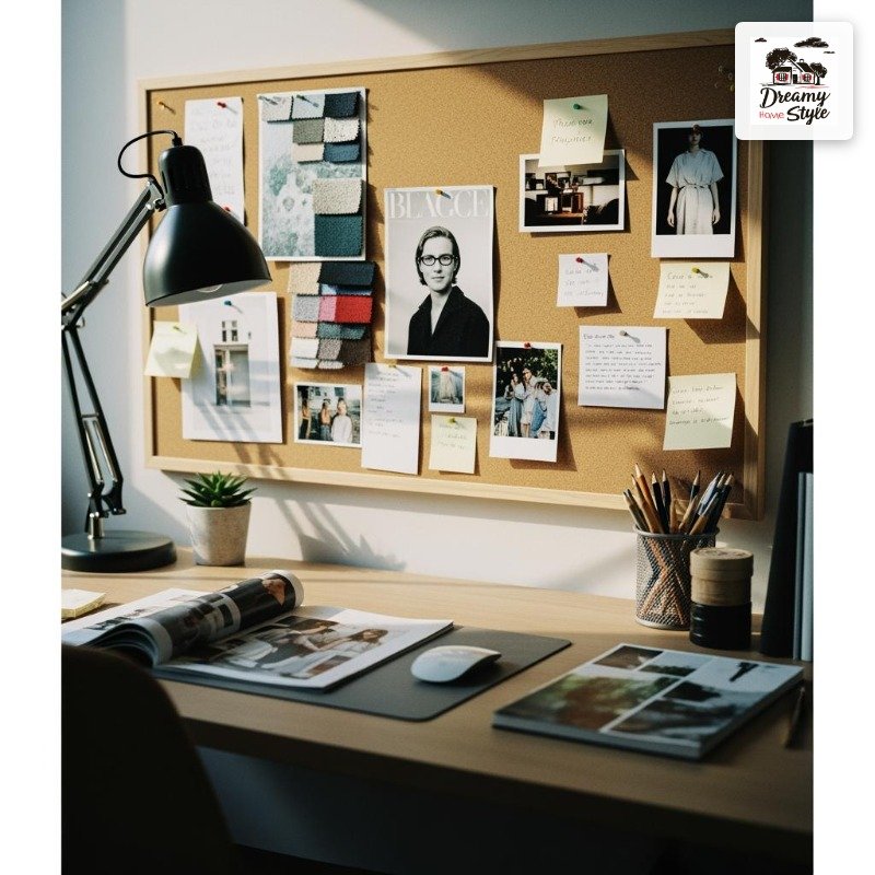 A Mood Board Above the Desk (Not Just Pinterest)