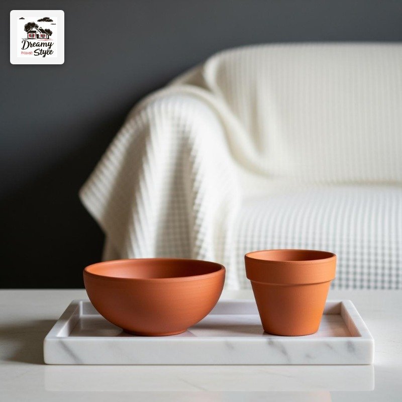 Charcoal + White + Unexpected Terracotta