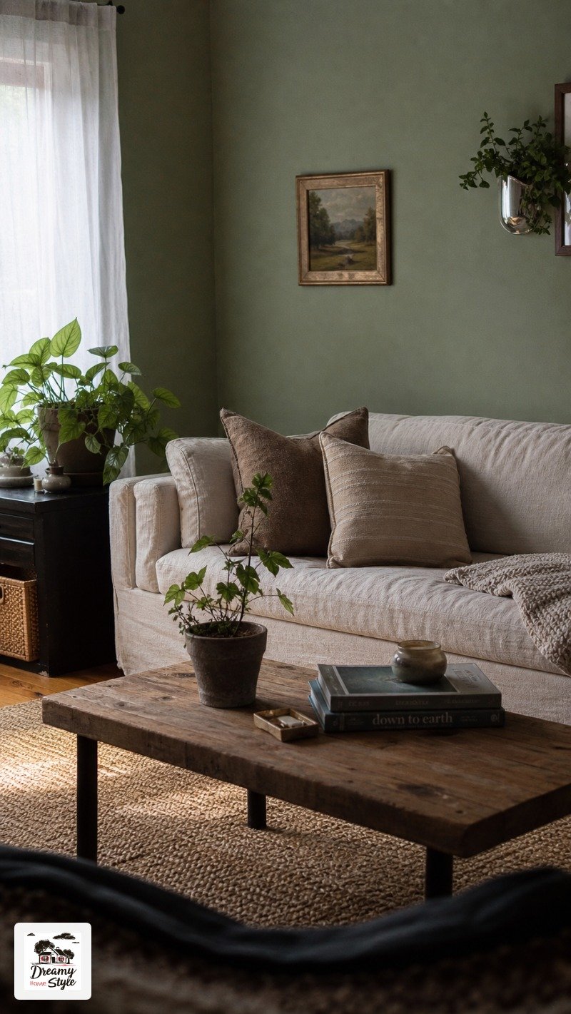 Sage Green + Warm Linen + Weathered Wood