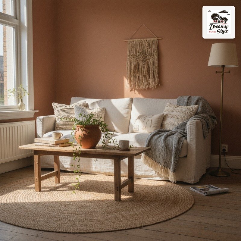 Warm Terracotta + Creamy White + A Touch of Brass