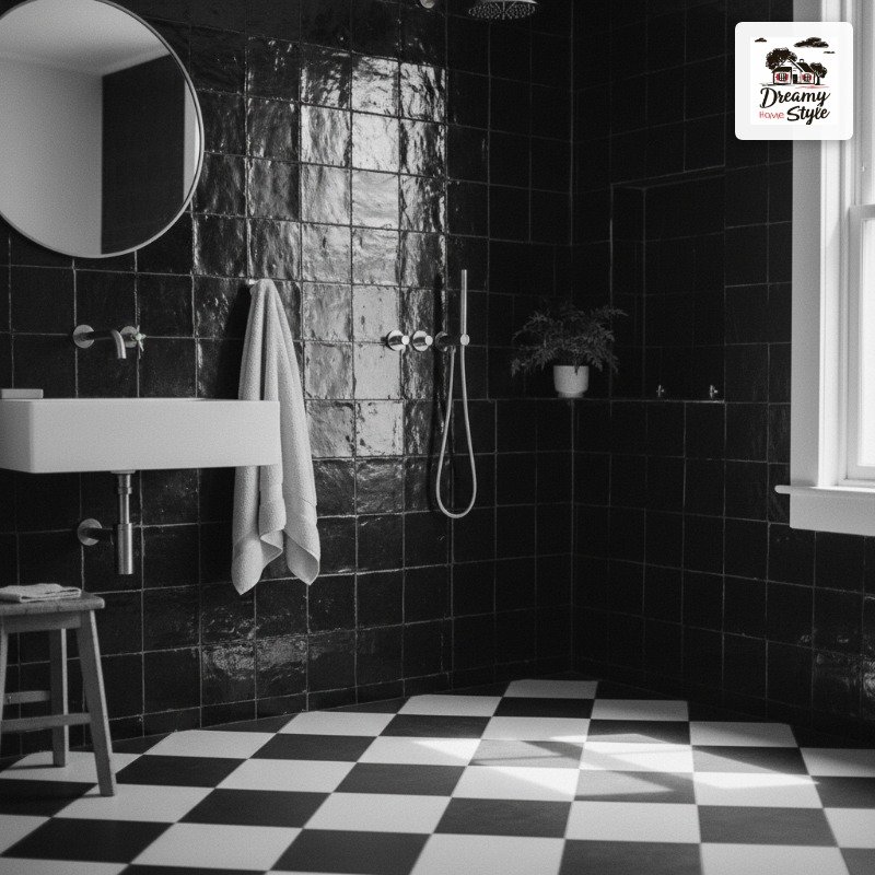 Mixing Checkerboard with Zellige or Handmade Tile