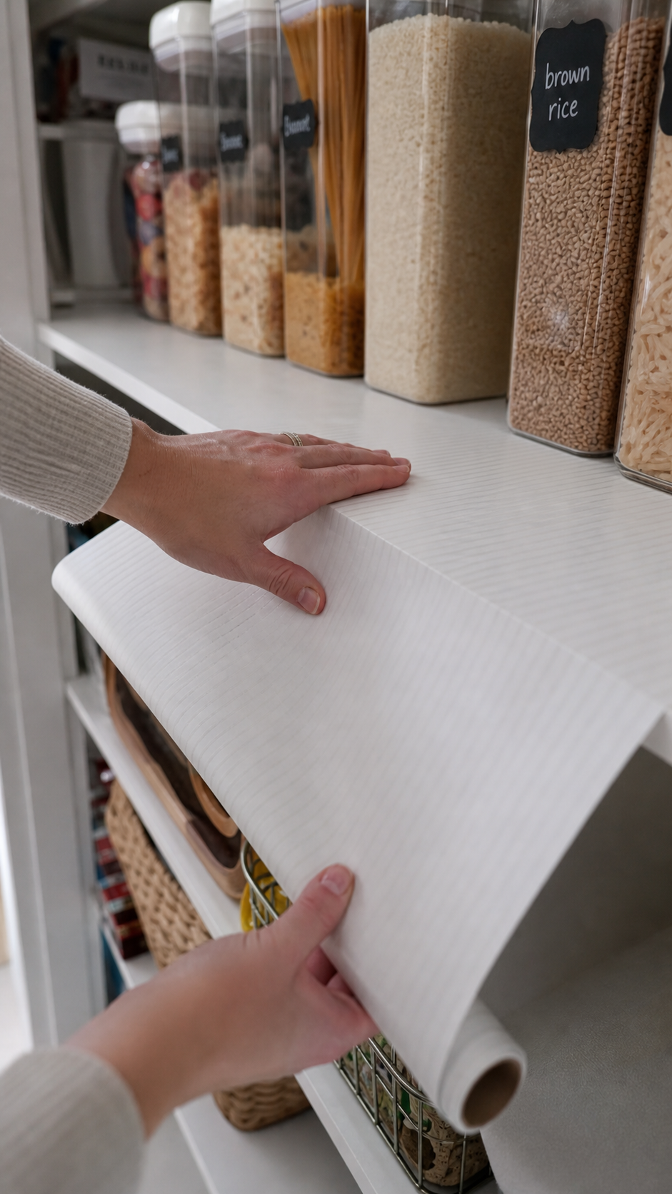 Line Your Shelves With Contact Paper