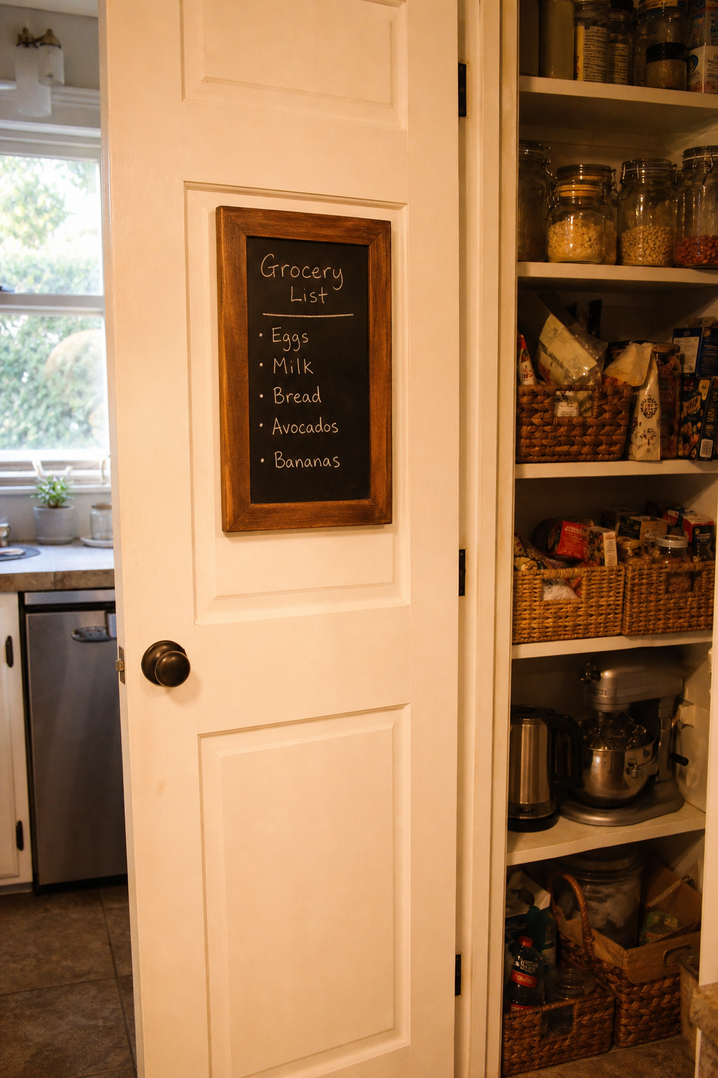 A Small Chalkboard or Whiteboard on the Wall