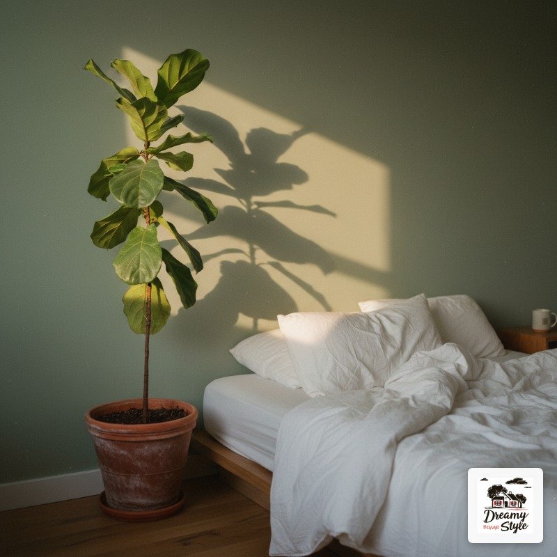 Plants on a Sage Green Wall: Yes, But Carefully