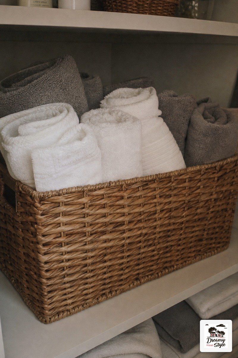 Rolling Towels Instead of Stacking Them