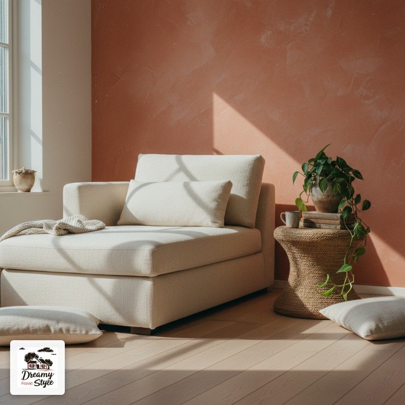 The Color of the Chaise Against the Wall Color