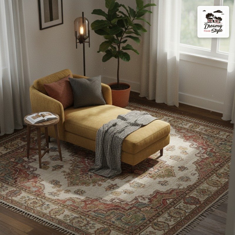 Using a Rug to Define the Nook (Even in a Small Space)