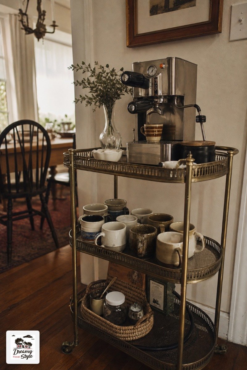 A Thrifted Bar Cart Turned Coffee Trolley