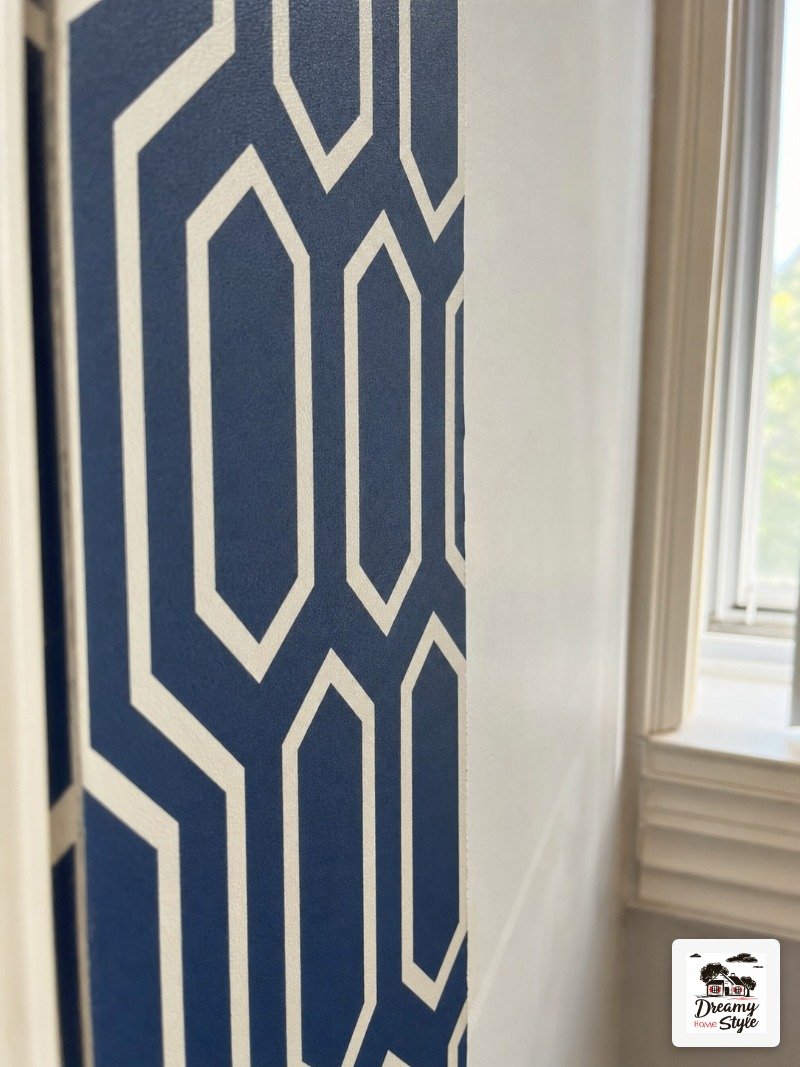 Try a Blue Removable Peel-and-Stick Wallpaper Accent Strip