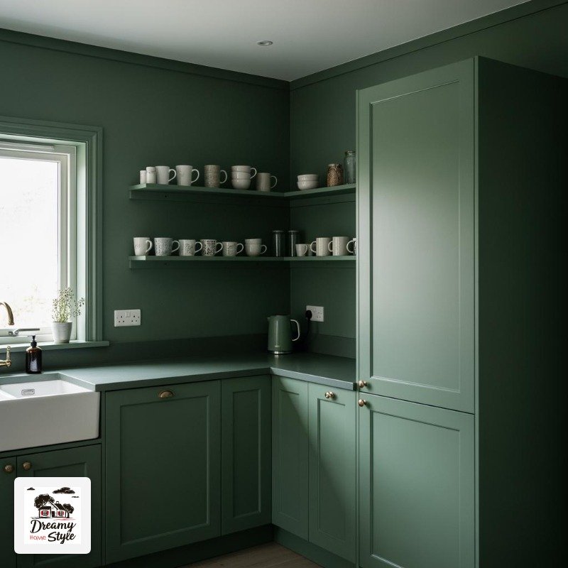 What 'Color Drenching' Actually Means (It's More Than Just Dark Cabinets)
