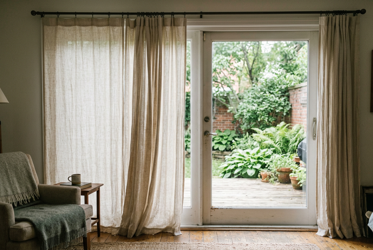 sliding glass door window treatments