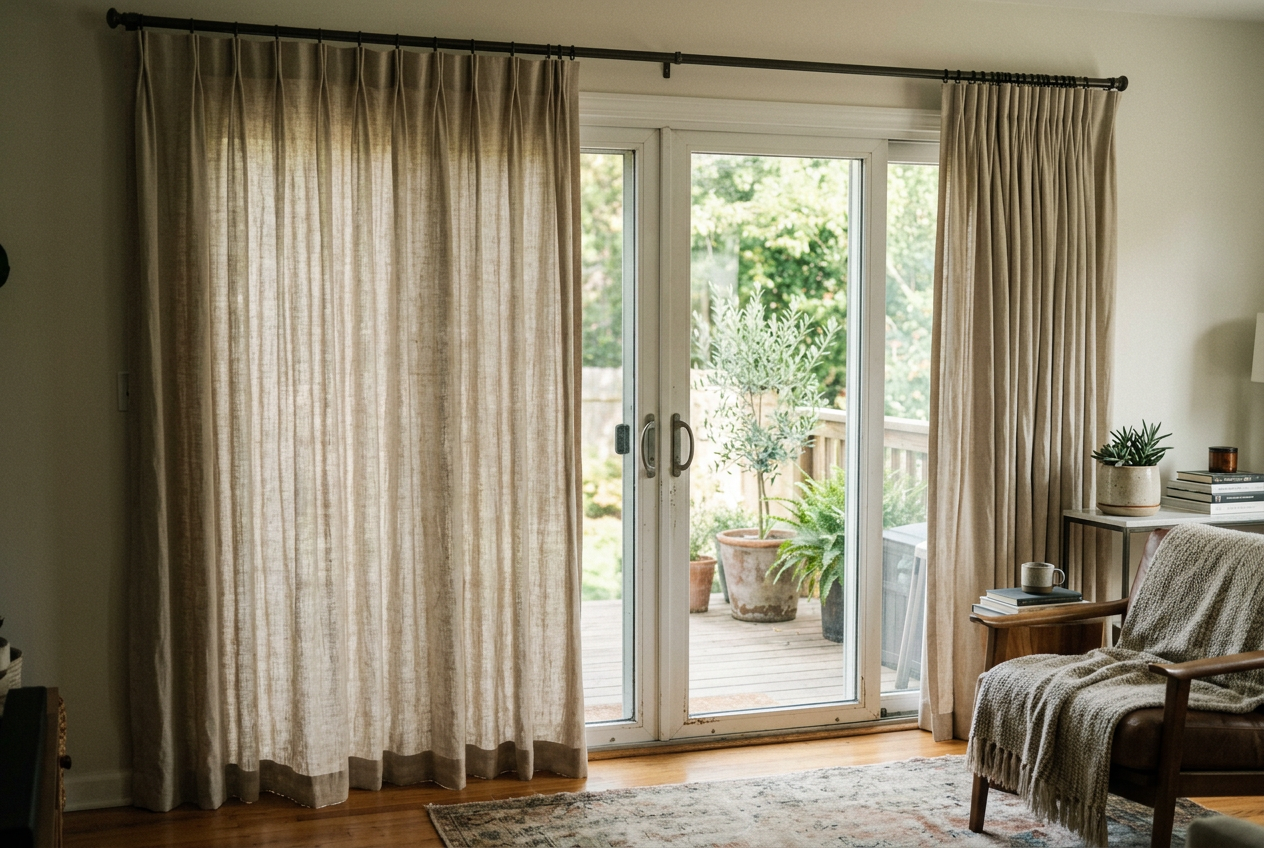 sliding glass door window treatments
