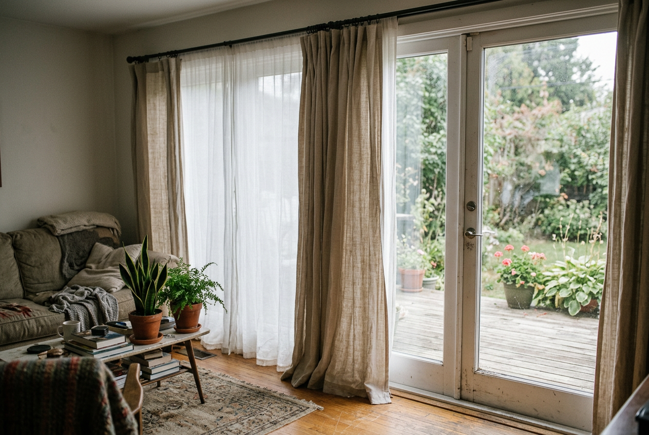 sliding glass door window treatments
