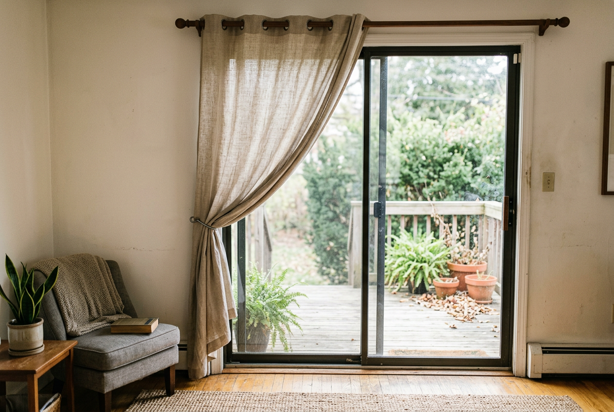 sliding glass door window treatments
