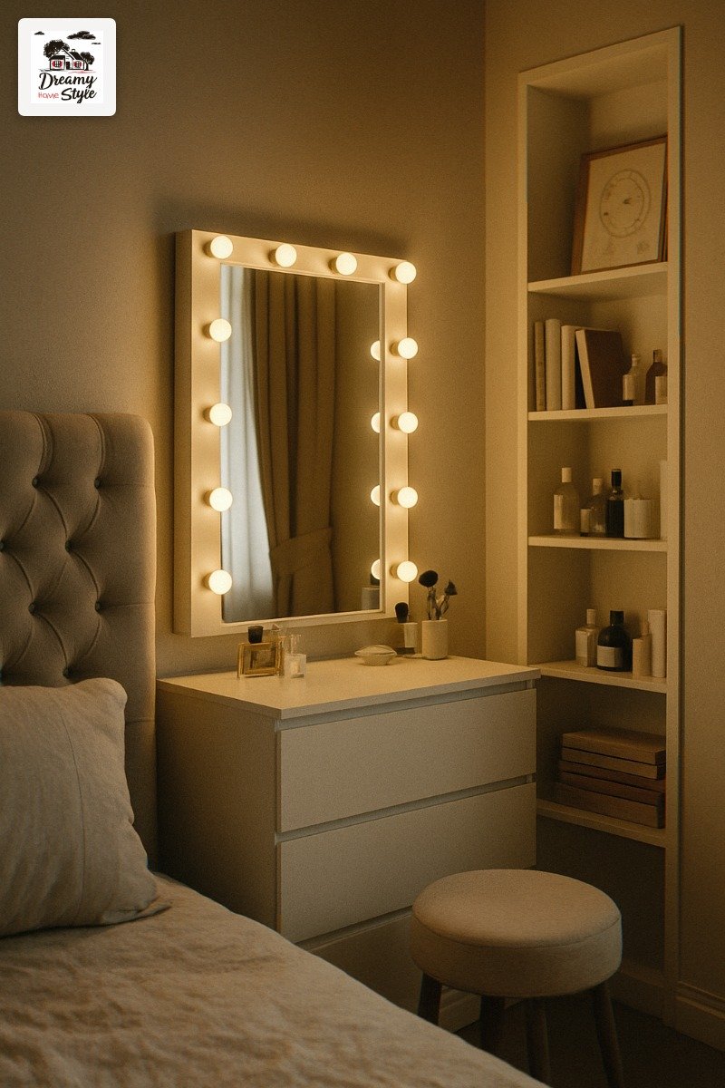That One Painted Panel Behind the Vanity Is Worth More Than Any Mirror You'll Buy