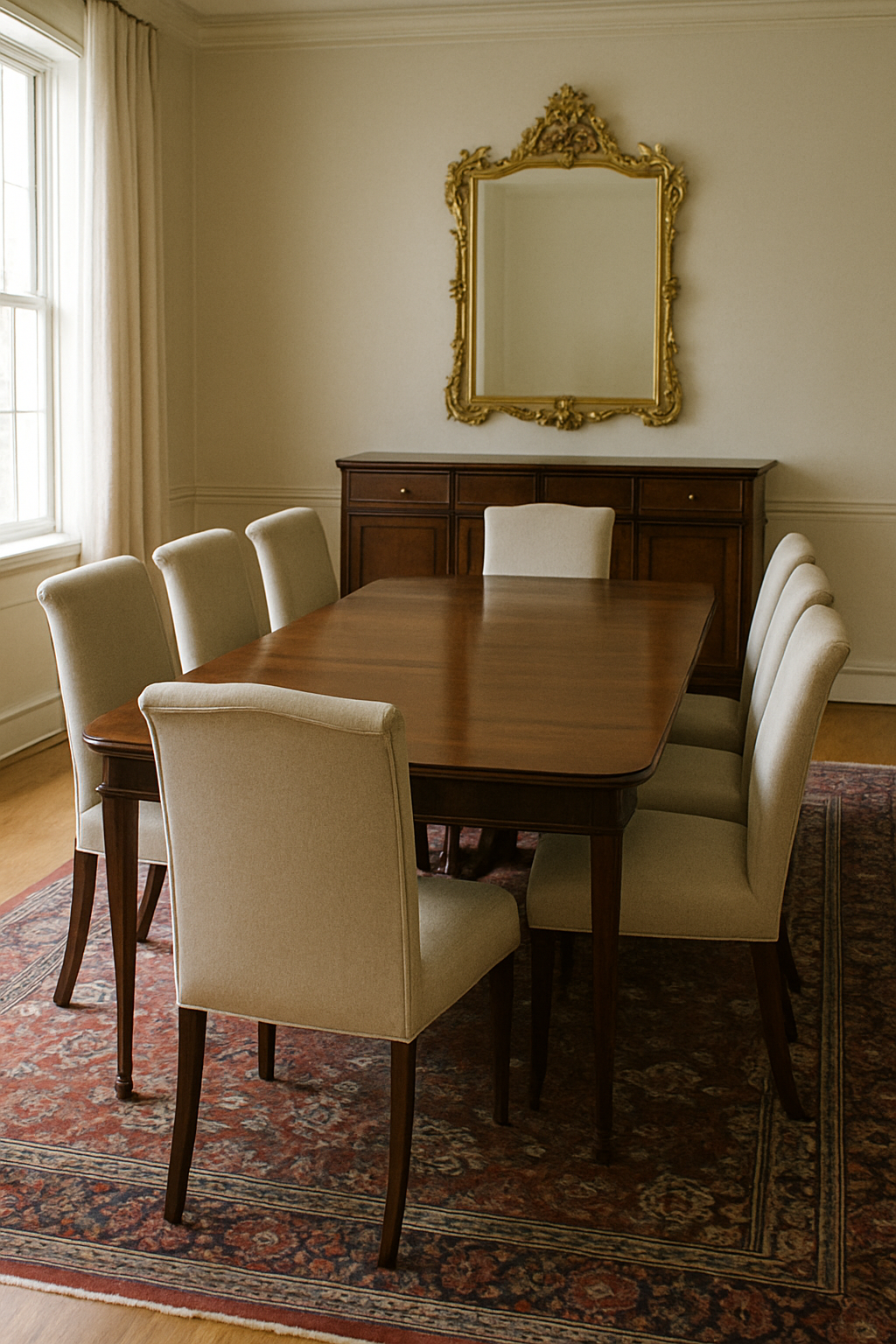 Dining Room Layout — a furnished plan to start from