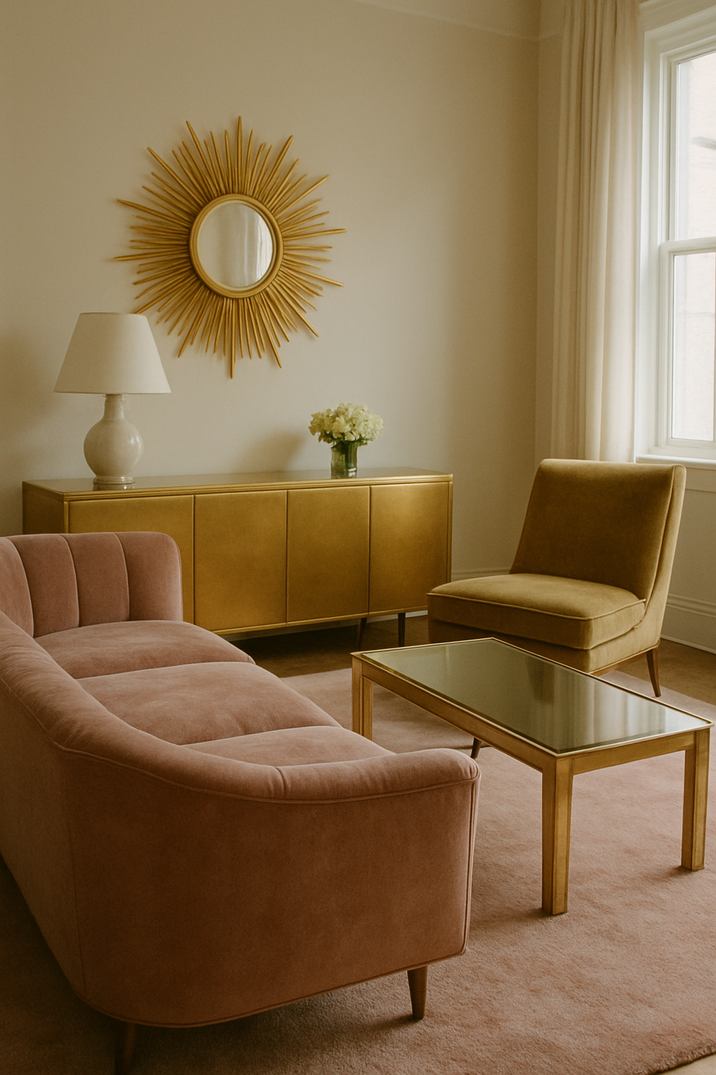 Hollywood Regency Room Layout — a furnished plan to start from