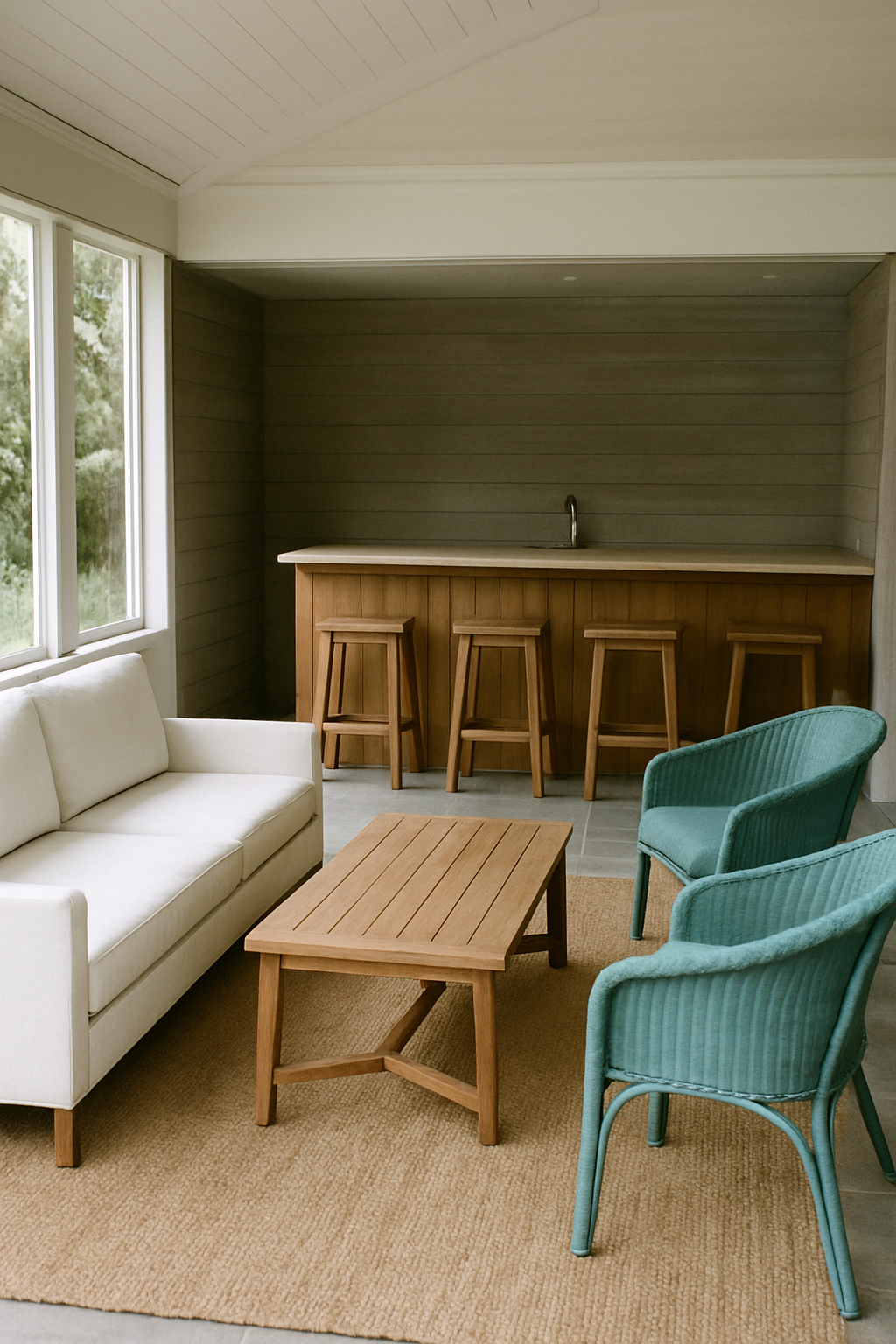 Pool House Layout — a furnished plan to start from