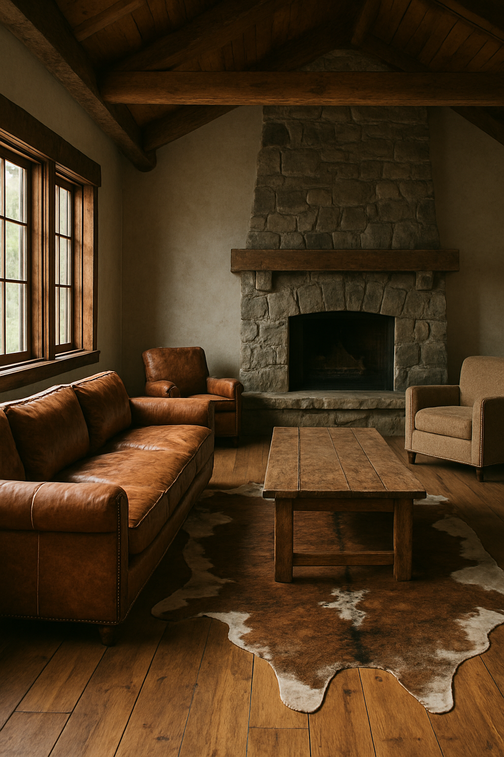 Ranch Great Room Layout — a furnished plan to start from