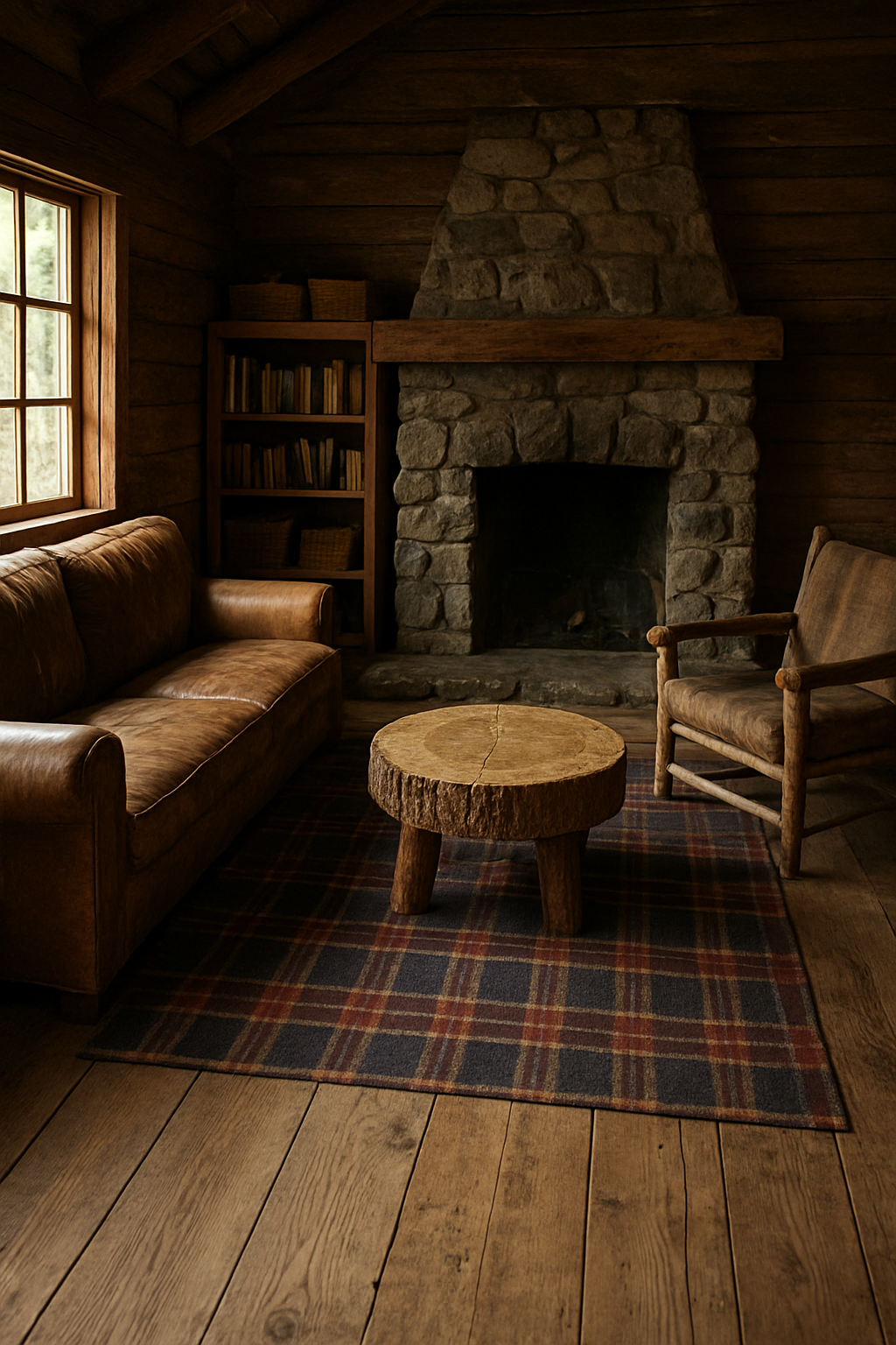 Rustic Cabin Layout — a furnished plan to start from