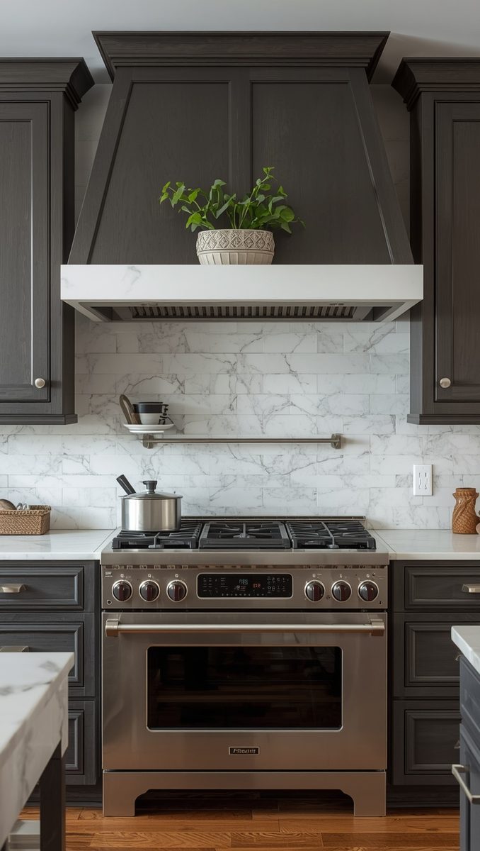 The Mantel-Style Ledge Above the Range