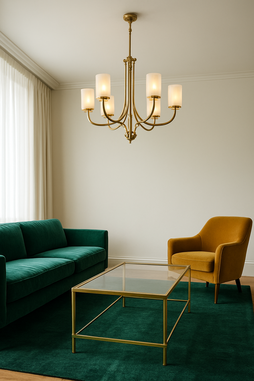 Centering the Rug and the Chandelier