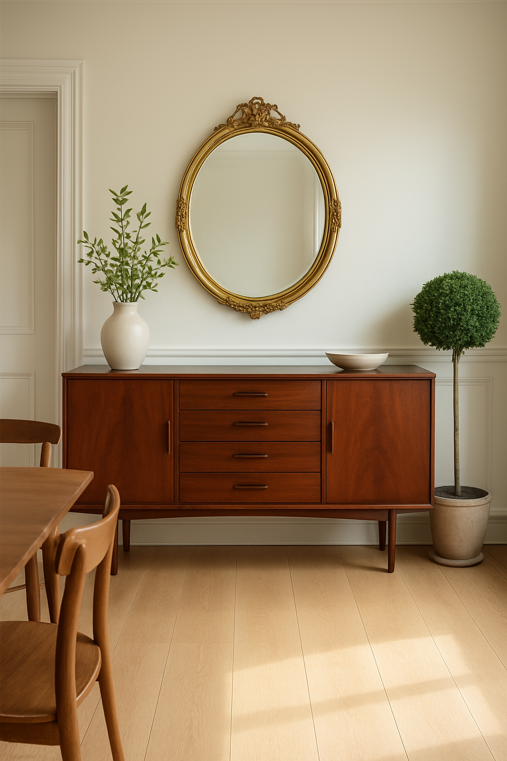 Sideboard Placement Fights the Kitchen Door