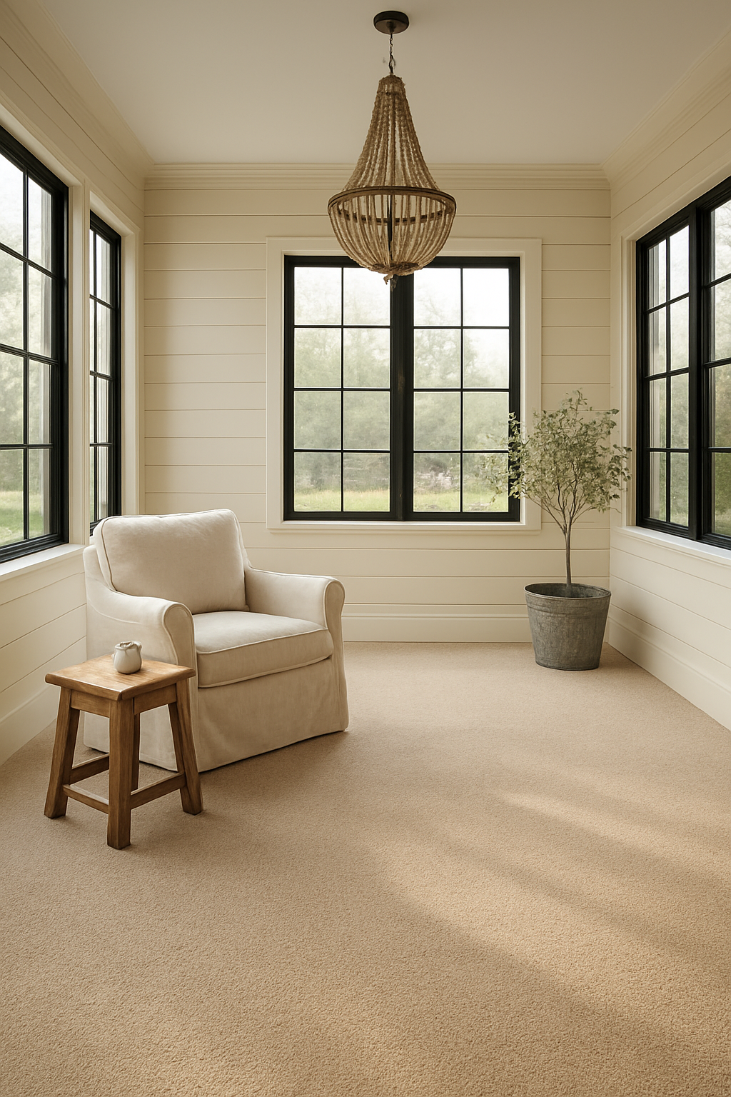 Light Brown Carpet Opens the Door to 13 Paint Colors