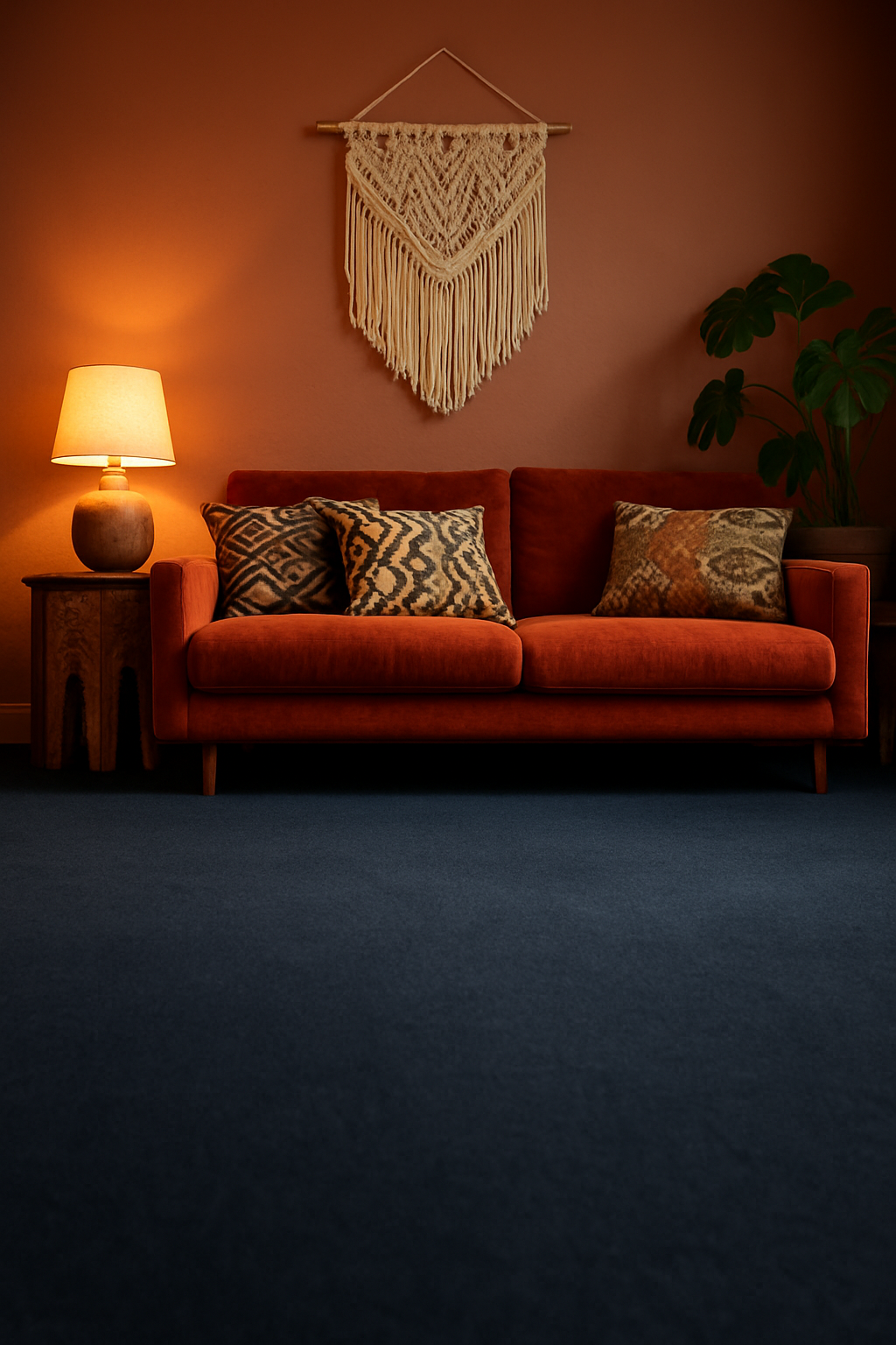 Navy Carpet Meets 11 Unexpected Paint Colors That Work